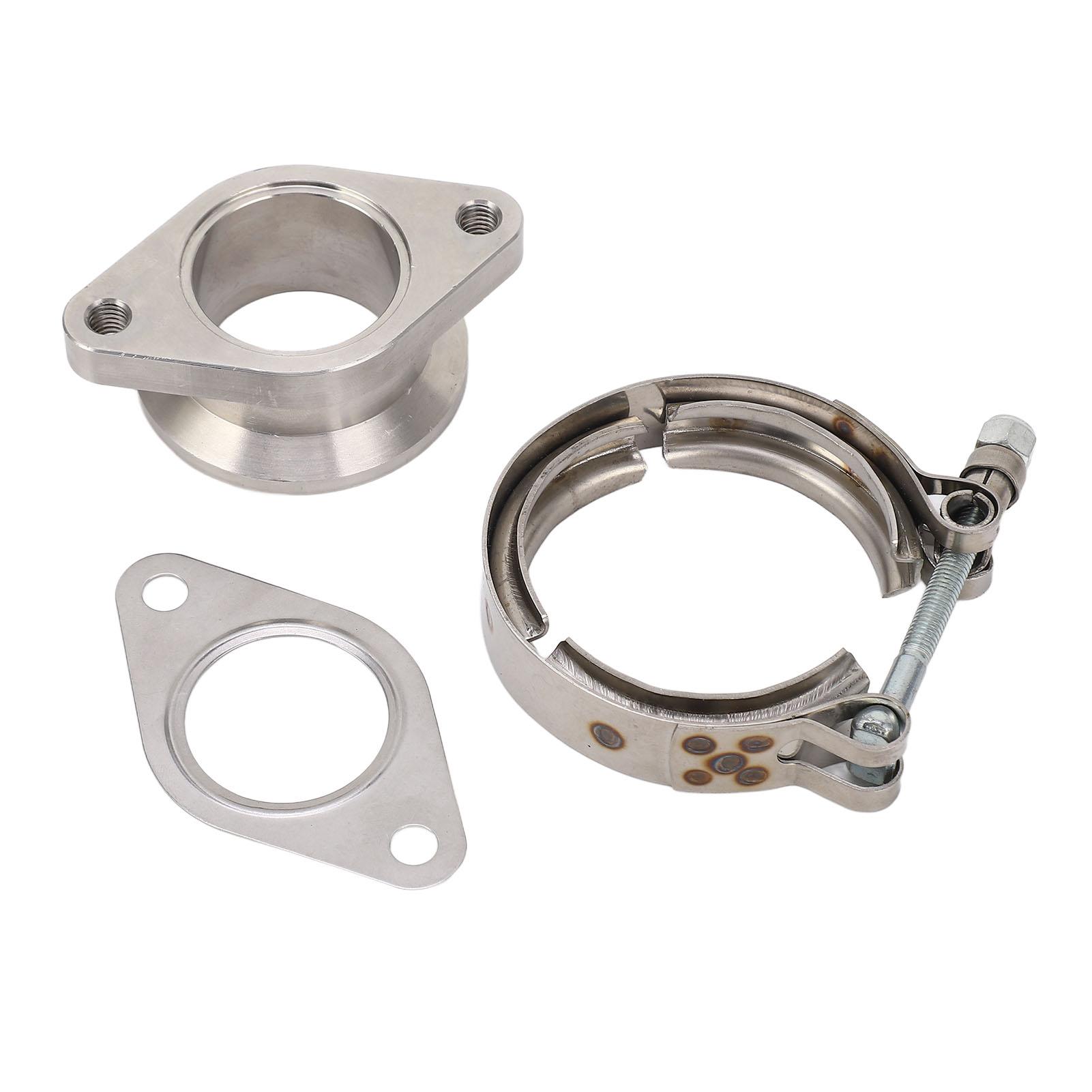 

42mm Wastegate Flange 2 Bolt to MVS V Band with Gasket Clamp Anti Leak Waste Gate Adapter