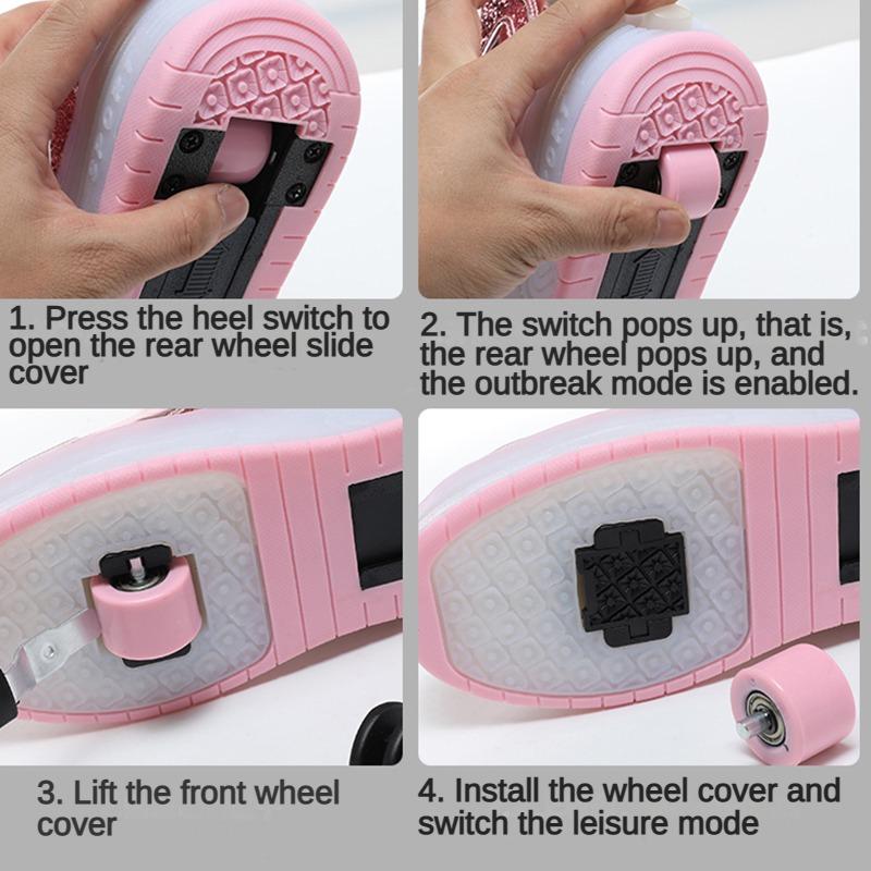 27-40 leuchtende Kinder-Sportschuhe können aufgeladen und auf leuchtende LED-Kinder-Leuchtschuhe für Mädchen umgestellt werden