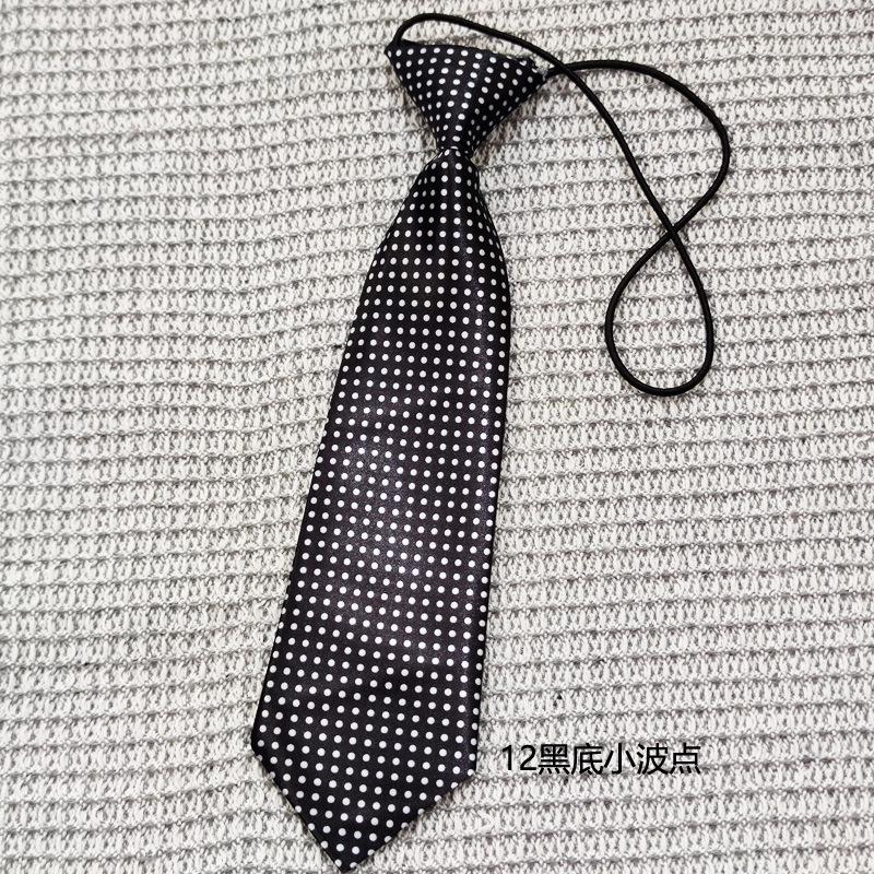 Kinder Erwachsene Glänzender Satin Bedruckt Gestreift Gepunktet Krawatte ohne Knoten zum Überziehen Festival Foto-Requisiten Tide