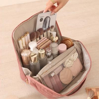 Convenient Portable Makeup Bag Large Capacity Multi-Compartment Wash Bag Multifunctional Cosmetic Organizer Travel