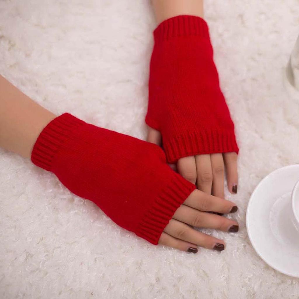 2020Fingerless Gloves Mitten Girl Women Soft Arm Warm Knitted Winter Warm Keep Gloves Mittens for Women Cold Weather Women Mittens