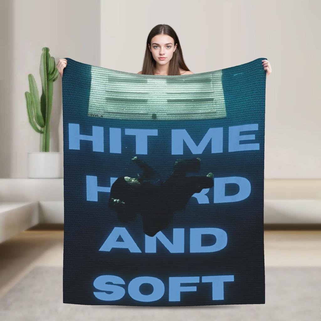 2025 Hit Me Hard And Soft Warm Soft Blanket Singer E-eilishes Tour Picnic Plush Throw Blanket Bed Flannel Bedspread Sofa Bed
