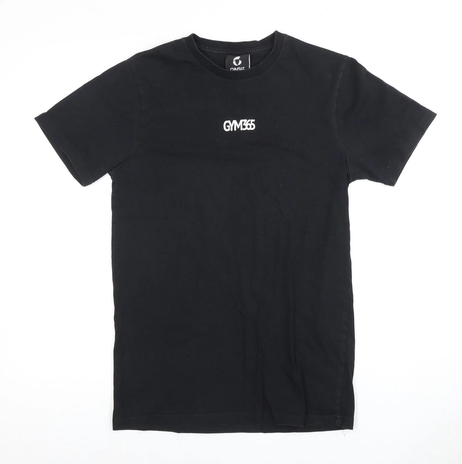 GYM365 Men s Black Cotton T-Shirt - Small XL