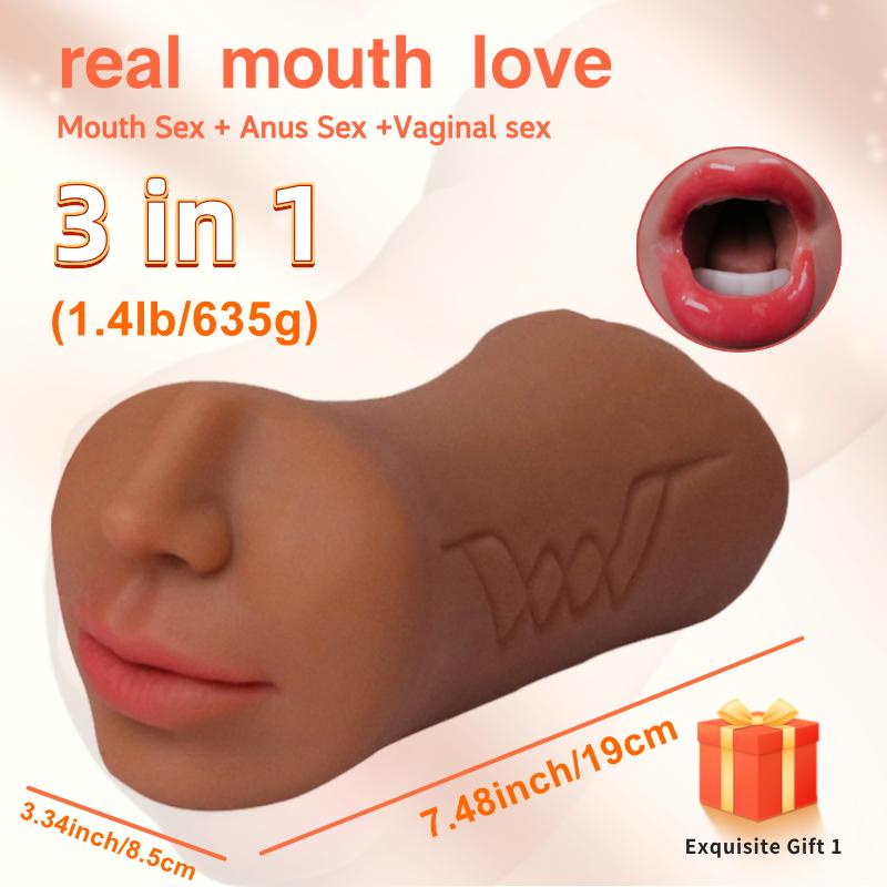 Männlicher Masturbatorbecher 2 IN 1 Pocket Pussy Erotische Sexspielzeuge Künstliche Anale Vagina 3D Realistische Vagina Silikon Sexspielzeug für Männer