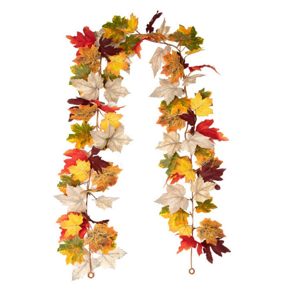 Realistic Artificial Maple Leaf Vine Artificial Flowers Garland Hanging Plants  Garden Decor