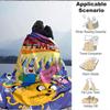 1pc Adventure Time Flannel Throw Blanket Lightweight Soft Warm All Season Blanket for Sofa, Bed, Travel,L1029045
