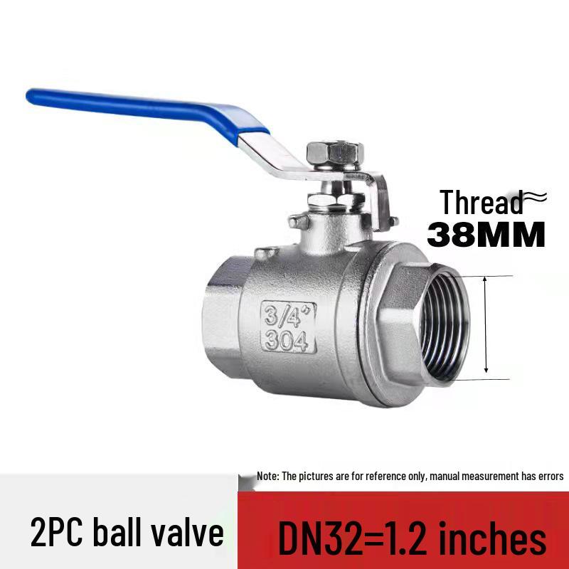 Home Water Pipe 304 Stainless Steel Ball Valve Switch - 1/2, 3/4, 1, and 2 Inch Sizes