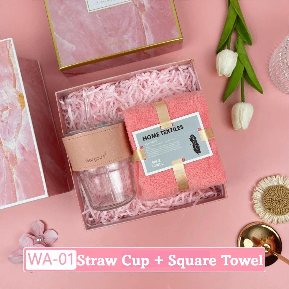 

3IN1 Souvenir Gift Set Stylish Design with Paper Bag Practical Gift Sets Fan/Towel/Cup Portable Gift Box Set Personalized Gifts