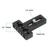 Quick Install Multiple Hole Camera Mounting Plate For DSLR Monitors Aluminum Baseplate With 1/4" Screw Holes