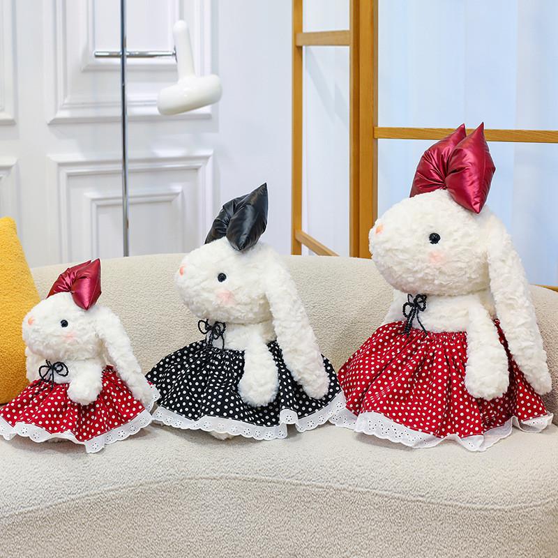Plush Bowknot Bunny Dolls Childrens Cartoon Animals Holiday Gifts Cotton Pp