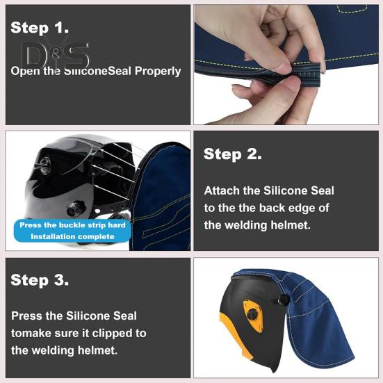 Schweißhelm-Kopfbandabdeckung, flammhemmend, blendfrei, universell, einfach zu installieren, erweiterter Schutz für den Helm