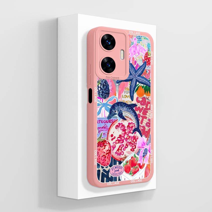 Beautiful Love Heart Phone Covers For Realme C55 C35 C25 C20 C15 C11 C21Y C25Y Soft Liquid Silicone Bumper Anti Drop Protection Case For Realme Casing