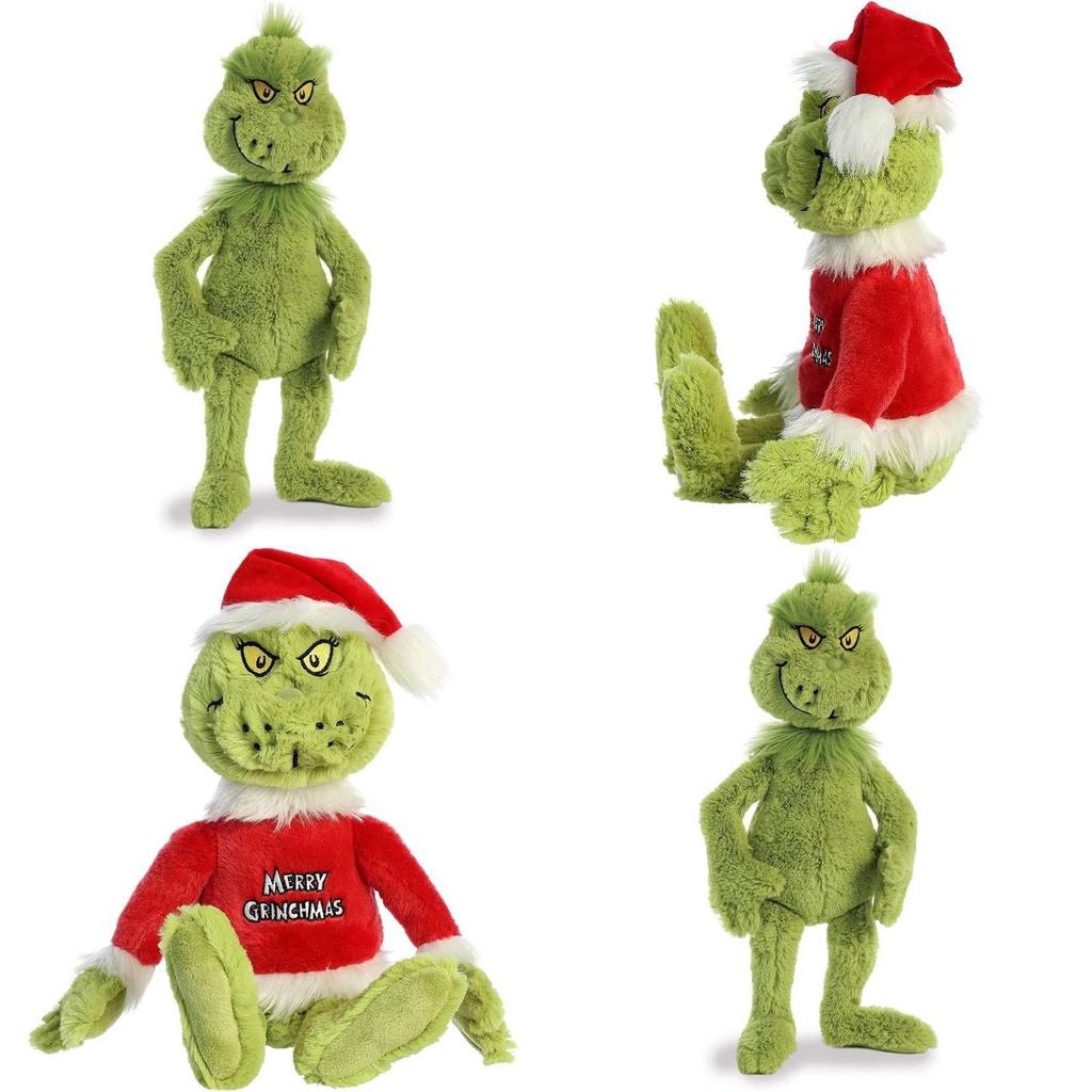 Grinch Christmas Chefs Dress Up Plush Toys Stuffed Dolls Kids Gift Soft Cuddly