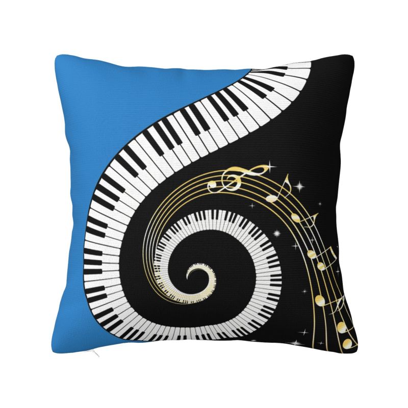 Festiwal Muzyczny Nuta Muzyczna Poszewka na Poduszkę 40*40cm na Poszewkę na Poduszkę na Sofę Miękka Poliestrowa Poszewka Drukowana Dwustronnie