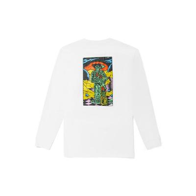 Vans X Duyanaizi Collaboration Fun Pattern Long Sleeve T-Shirt Unisex Tops White VN0A5F42WHT