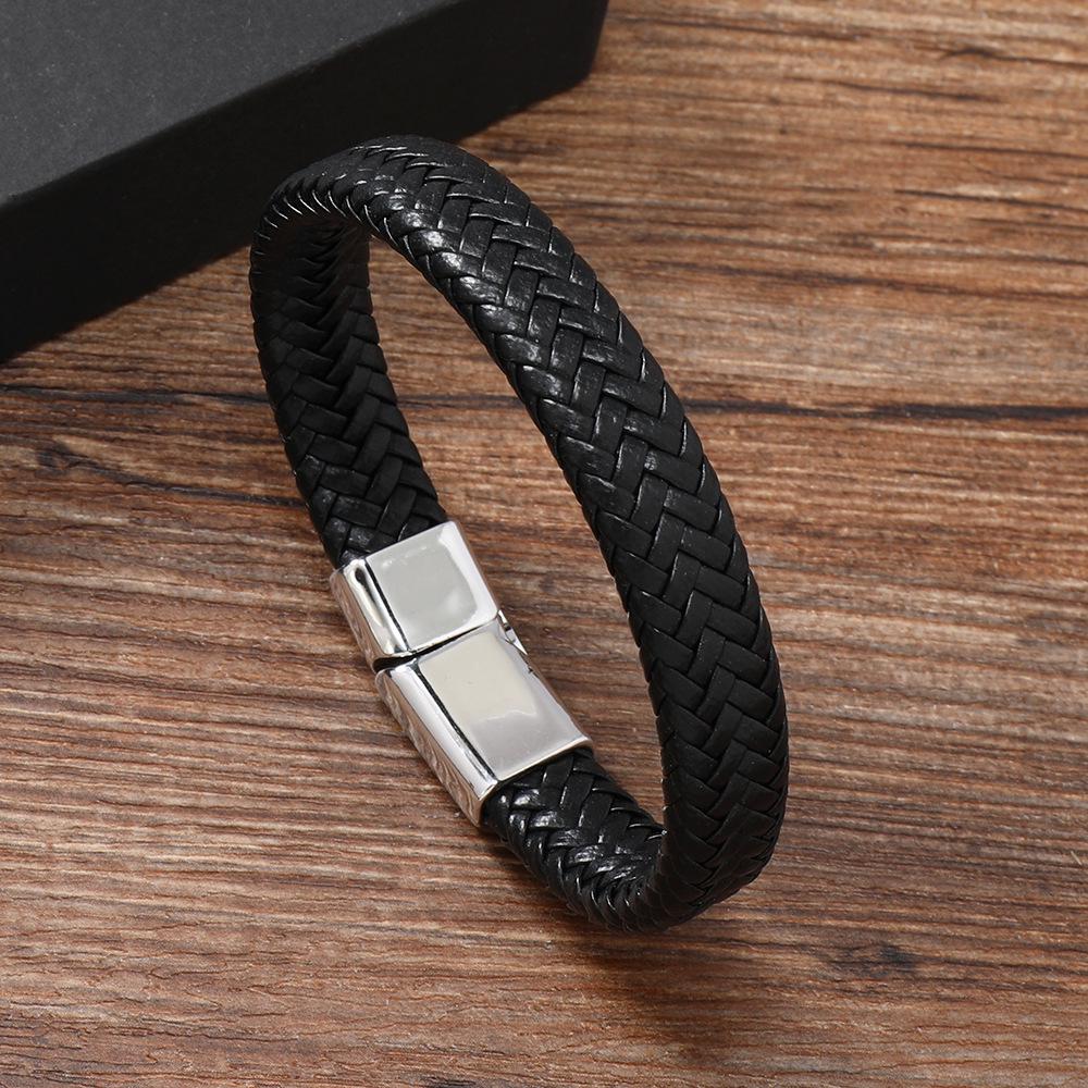 

Унисекс Ретро Кожаные Плетеные Браслеты: Простые, Стильные и Неподвластные Времени Браслеты чёрный