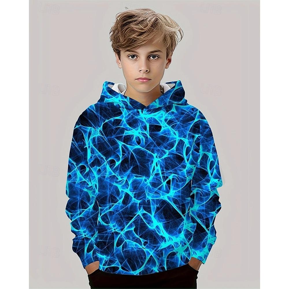 Children's Fashionable Printed Hooded Sweatshirt Casual Sportswear