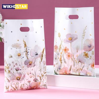 10 unidades Sacos de Doces Temáticos de Flores Silvestres para Bolsinha Sacola de Embalagem de Presente Festa de Aniversário de Primavera Chá de Bebê Menina Suprimentos para Festa