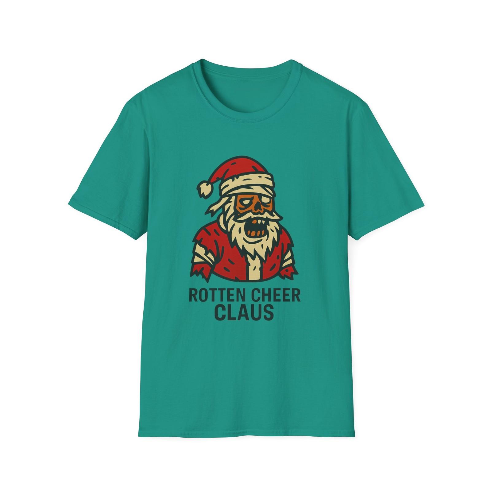 Unisex Softstyle T-Shirt Mens Womens Tees Top Zombie Mummy Santa Holiday Horror Christmas S