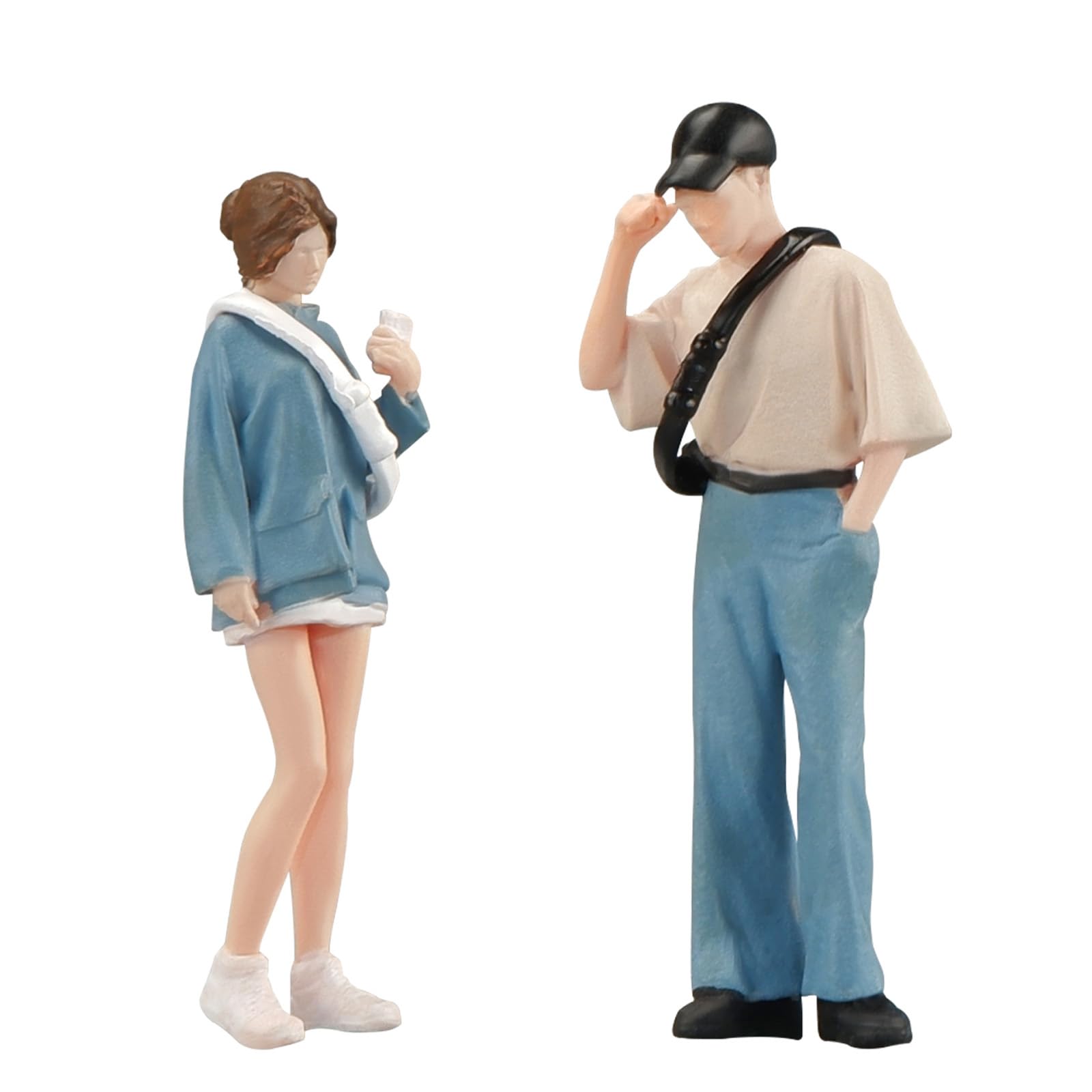 

shoucangjia Hand-painted 164 Scale Figure Miniature Figurine Resin Mini Doll Model Creative Photo Sand Table Scene Prop DIY Landscaping Display,