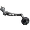 HEIGHTEN Adjustable Reel Handle with 30mm Handle Compatible with Daiwa and Shimano Spinning Aurora Series Dark 55-60mm Knob, Reels, (Black & Gray)