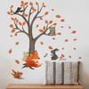 Squirrels Wall Stickers Pines Tree Stick Wall Art Decals For Kids Bedroom Playroom Living Room Home Ornament