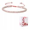 Bracelet Beads Natural Stone Rose Quartz 2 X 4 Mm Adjustable