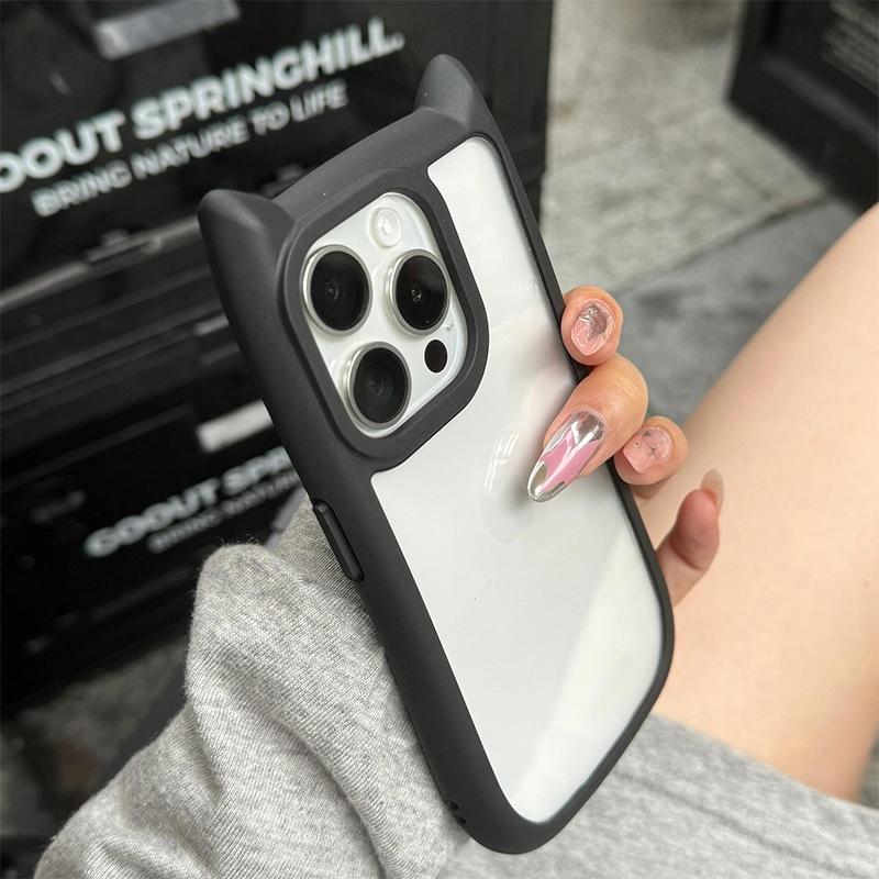 Phone Cases for iPhone 11 13 16 Pro Max iPhone 14 15 Pro Max 12 13 Pro Max 13 Pro 14 Pro Cute Cat Ear Shape Anti-fall Shockproof Wear-resistant