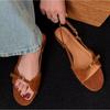 Fashion Sandals for Women 2025 Summer Retro One-piece Flat Sandals Women's Open Toed Vacation Casual Style Roman Sandal Womens Shoes