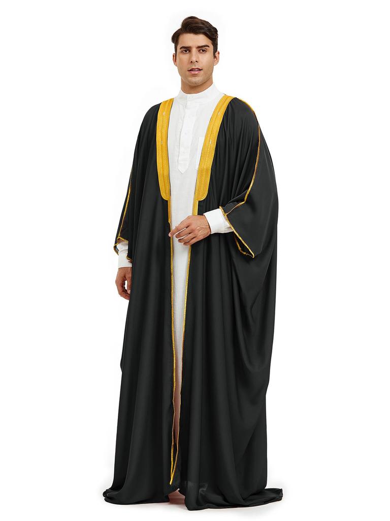 Satin Embroidered Arabic Graduation Gown and Cape