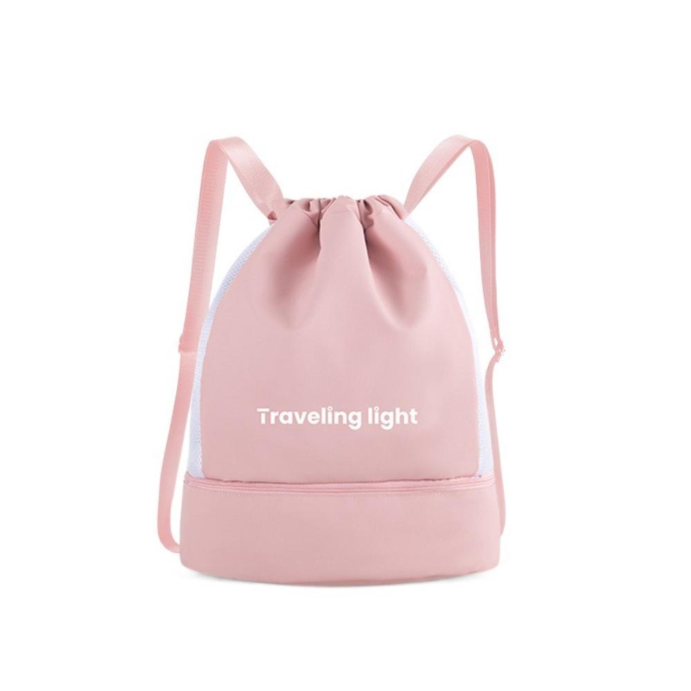 

Dry Wet Separation Travel Fitness Bag Waterproof Sport Basketball Bag Climbing Backpack Unisex розовый