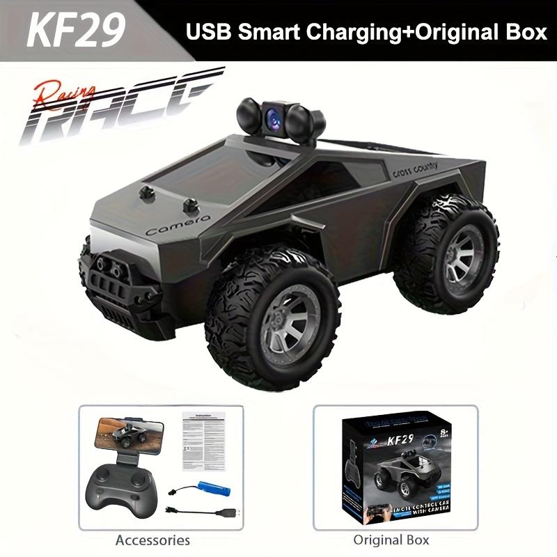 FPV remote control truck with camera and real-time video, 1:28 scale APP control remote control car, 2.4GHz two-speed, alloy body, adjustable lights