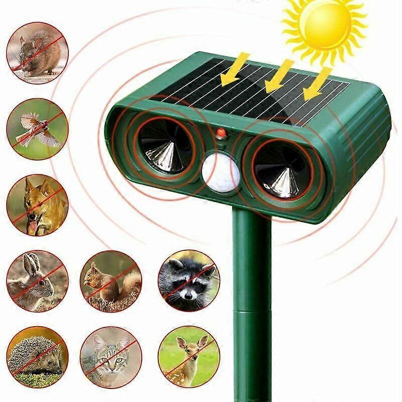Repellente per gatti ultrasonico solare repellente per gatti da esterno per gatti regolabile sensibilità e frequenza repellente per gatti ultrasonico repellente per parassiti protettore per giardino
