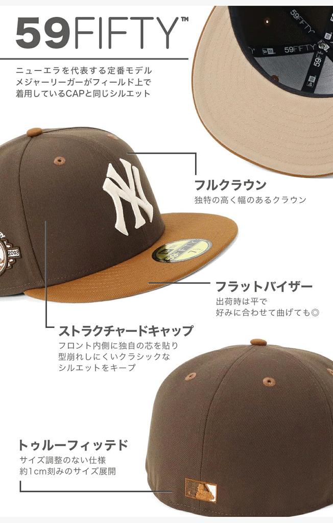 New Era 59FIFTY NY Yankees Cap Walnut ONSPOTZ Exclusive 7 1/2 Side Patch 2-Tone Japan Import Authentic