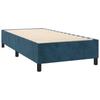 Box Spring Bed with Mattress Dark Blue 90 x 190 cm Velvet