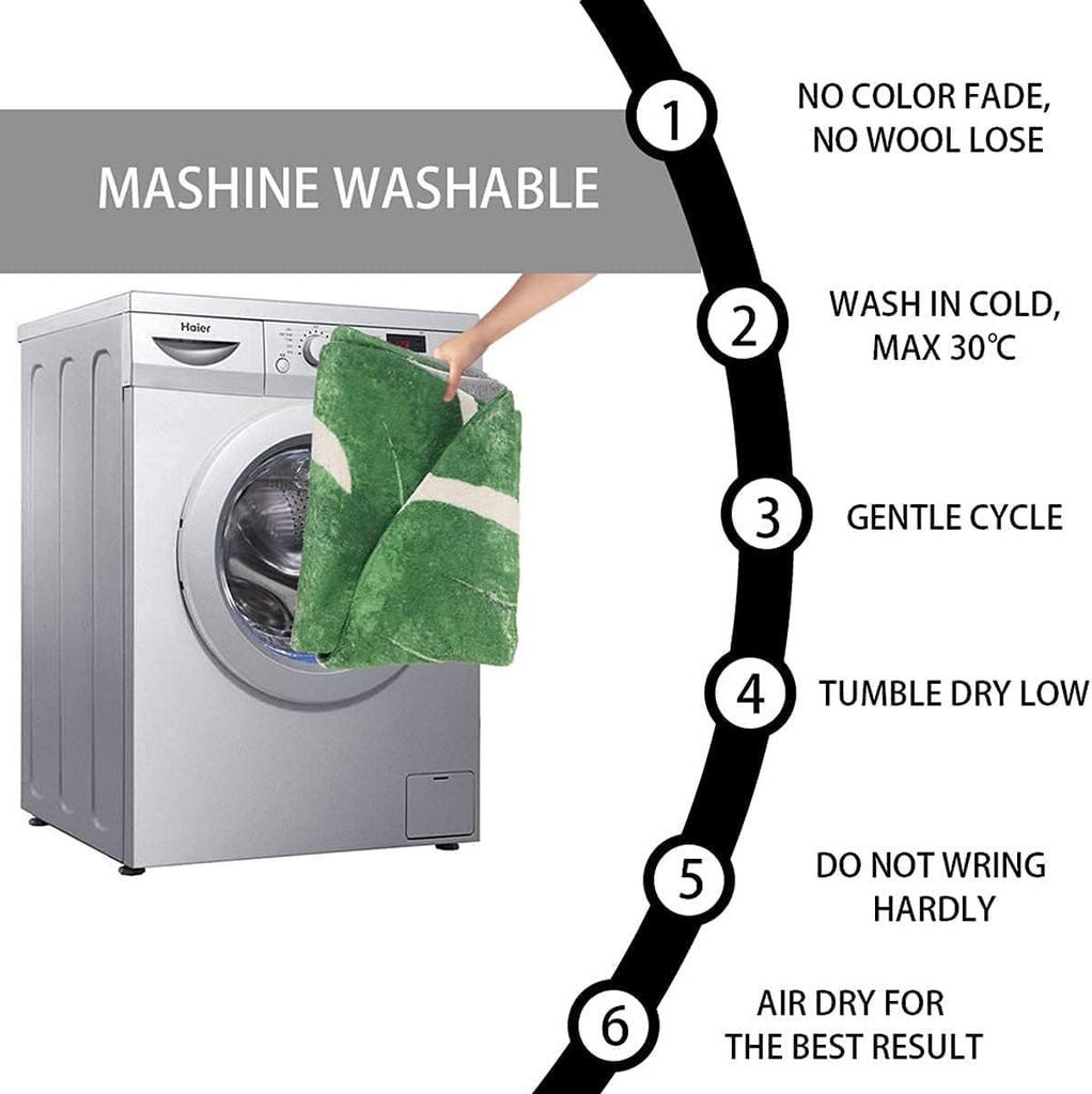 Best-Selling US 3D Green Leaf Decor Bath Rug Machine Made Soft Absorbent Non-Slip Carpet Washable Bathroom Floor Mat