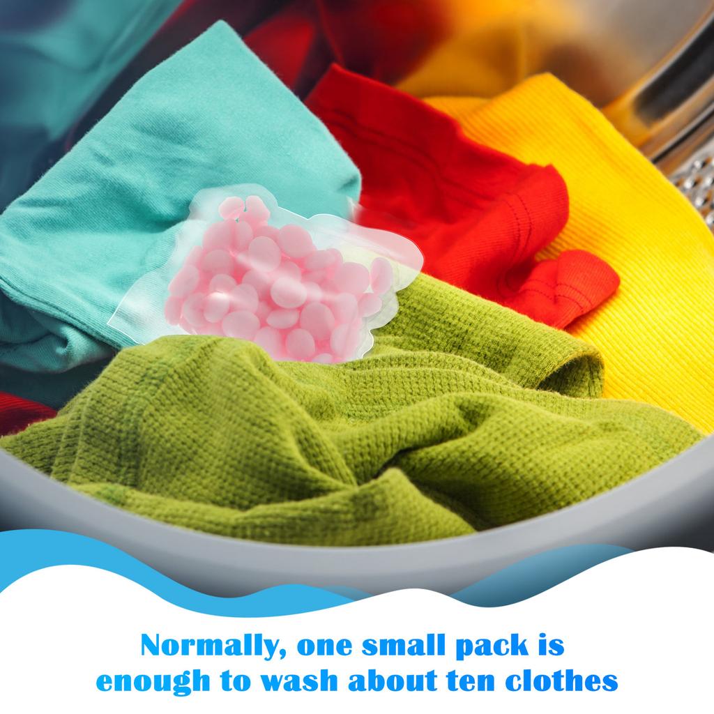 30pcs Laundry Scent Booster Beads Long Lasting Fragrance Freshener for Clothes Color Protection Quick Dissolve Washing Machine Use All Fabrics