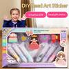 Kids DIY Handmade Dot Bead Painting, Creative Diamond Sticker Puzzle Toy, Cartoon Animal & Princess Design for Girls