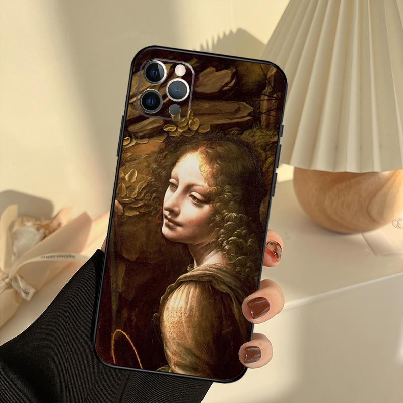 Leonardo da Vinci Mona Lisa Art Phone Case For iPhone 15 14 13 12 11 16 17 Pro Max 13 mini 15 16 Plus 16e 17 Air Cover Funda