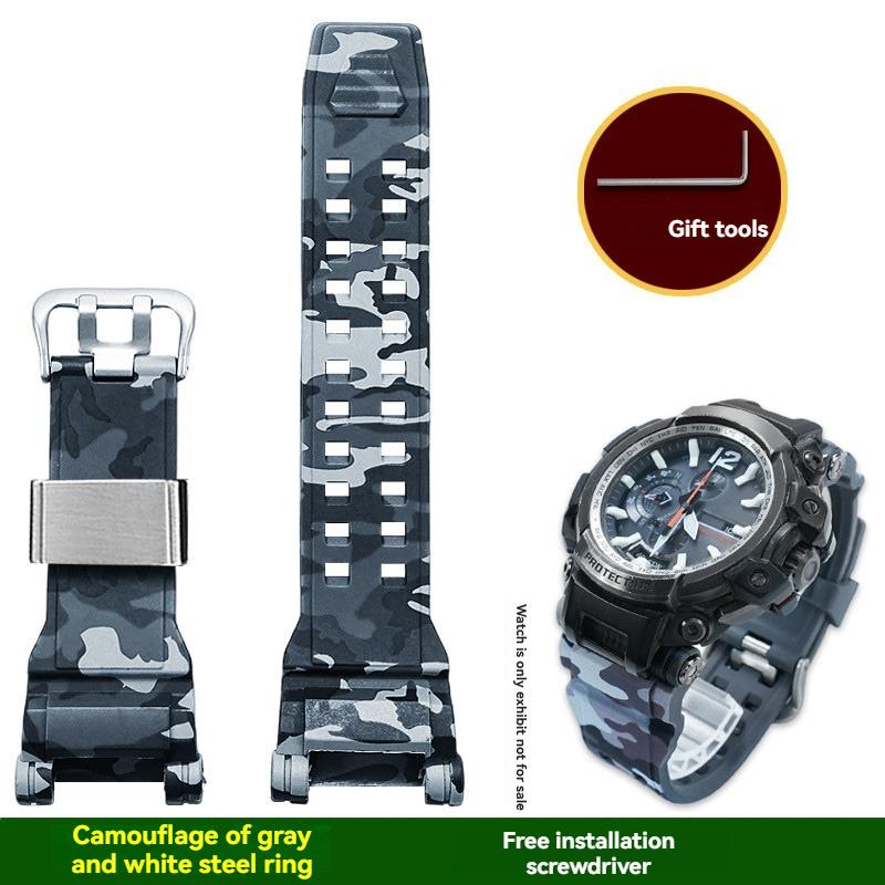 

Soft resin silicone strap For Casio G-Shock Master 5502 Air GPW-2000 watch band waterproof replacement wristband For GPW-2000