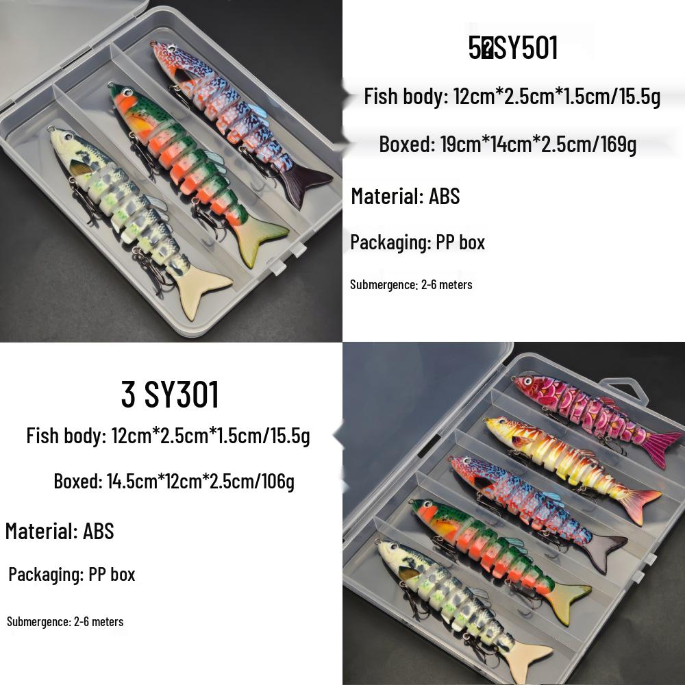 15.5g Multi-jointed Sinking Wobble Fish Bait for Cross-Border Fishing