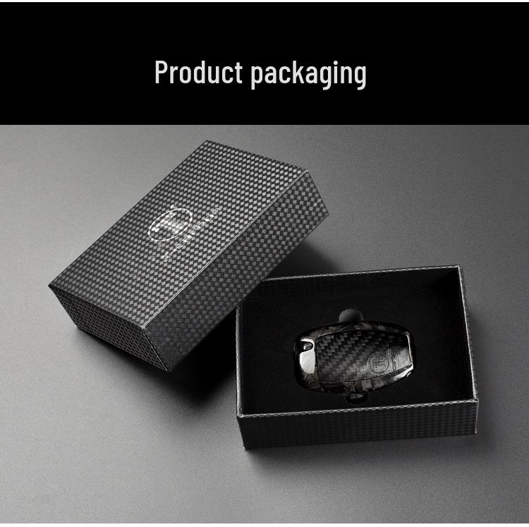 Real Carbon Fiber Key Cover for Mercedes-Benz C-Class, S-Class, GLA200, GLC260