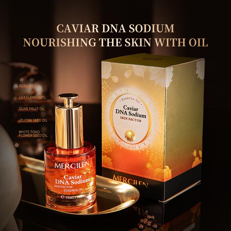 MERCILEN Caviar DNA Sodium Muscle Anti-Wrinkle Essence Oil 30 ml Hydratační zpevňující esence Essence Anti-Wrinkle Skin Care Oil