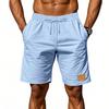 Men's Lightweight Linen Breathable Solid-Color Beach Sports Casual Loose-Fit Shorts