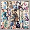 50 Ink Wash Style Genshin Impact Stickers - Game-Inspired Chinese Art for Stationery, Planners, and Water Bottles