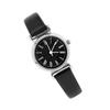 Exquisite Small Simple Fashion Women Dress Watch Retro Leather Mini Wristwatch (Black Dial)