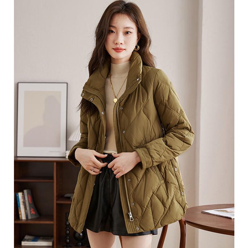Women's Fashion Casual White Duck Down Jacket