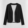 Women's Casual Long Sleeve Color Collarless Cardigan for Everyday Wear