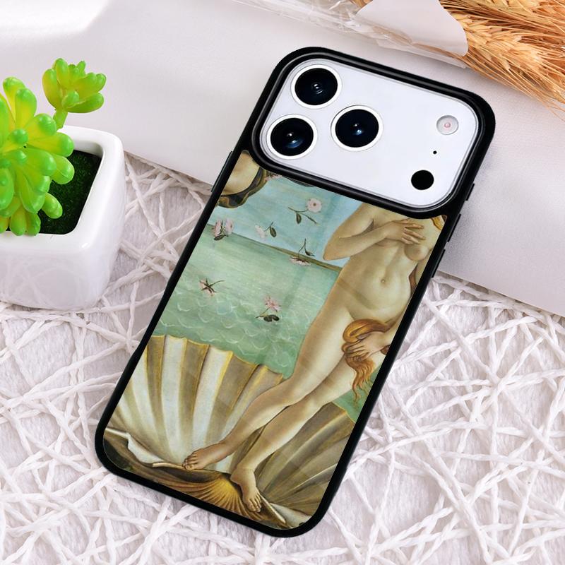 Art Paintings The Birth Of Venus Phone Case for iPhone 17 Air 16 15 11 12 14 13 Pro Max Shockproof Cover