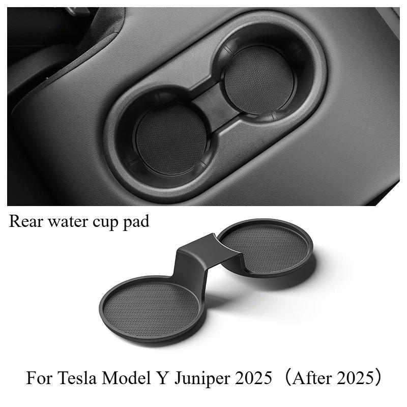 For Tesla Model Y Juniper 2025 Central Control Anti Slip Cup Mat Storage Cup Mat Car Water Cup Holder Mat Drink Insert Coaster